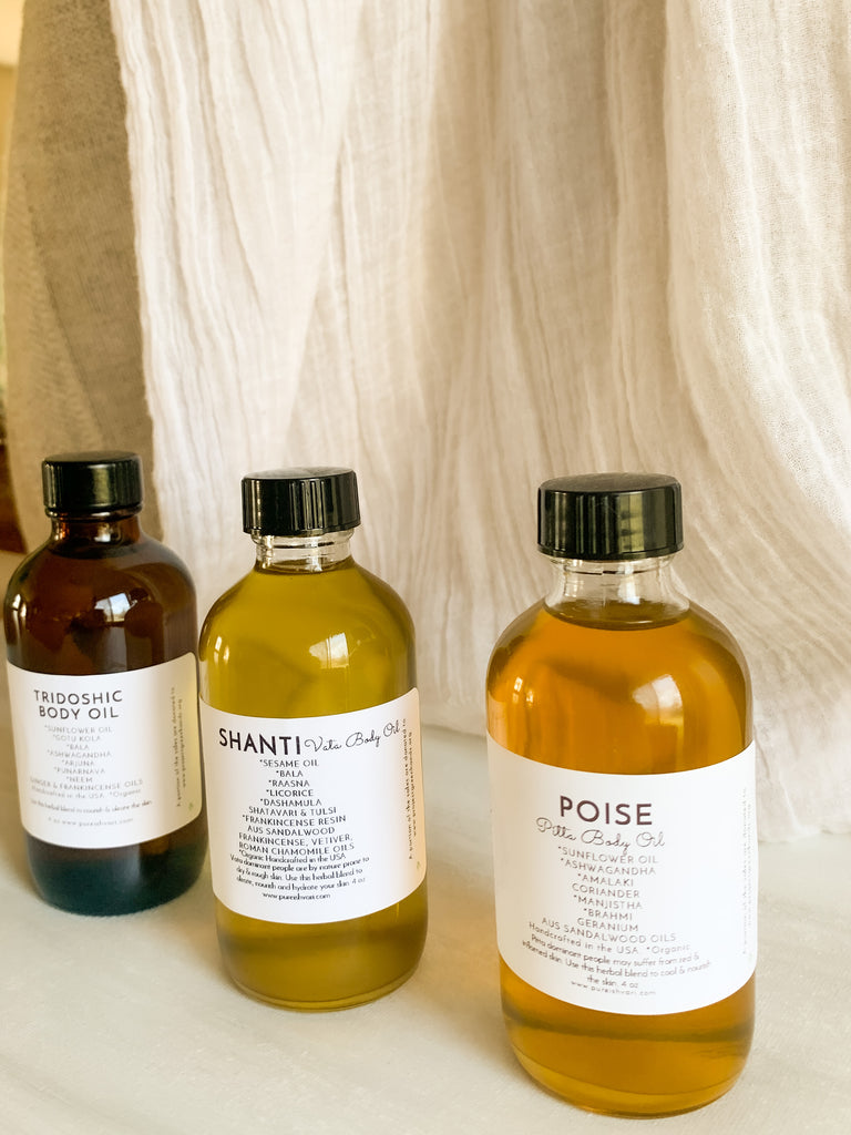 SELF MASSAGE USING DOSHA OILS