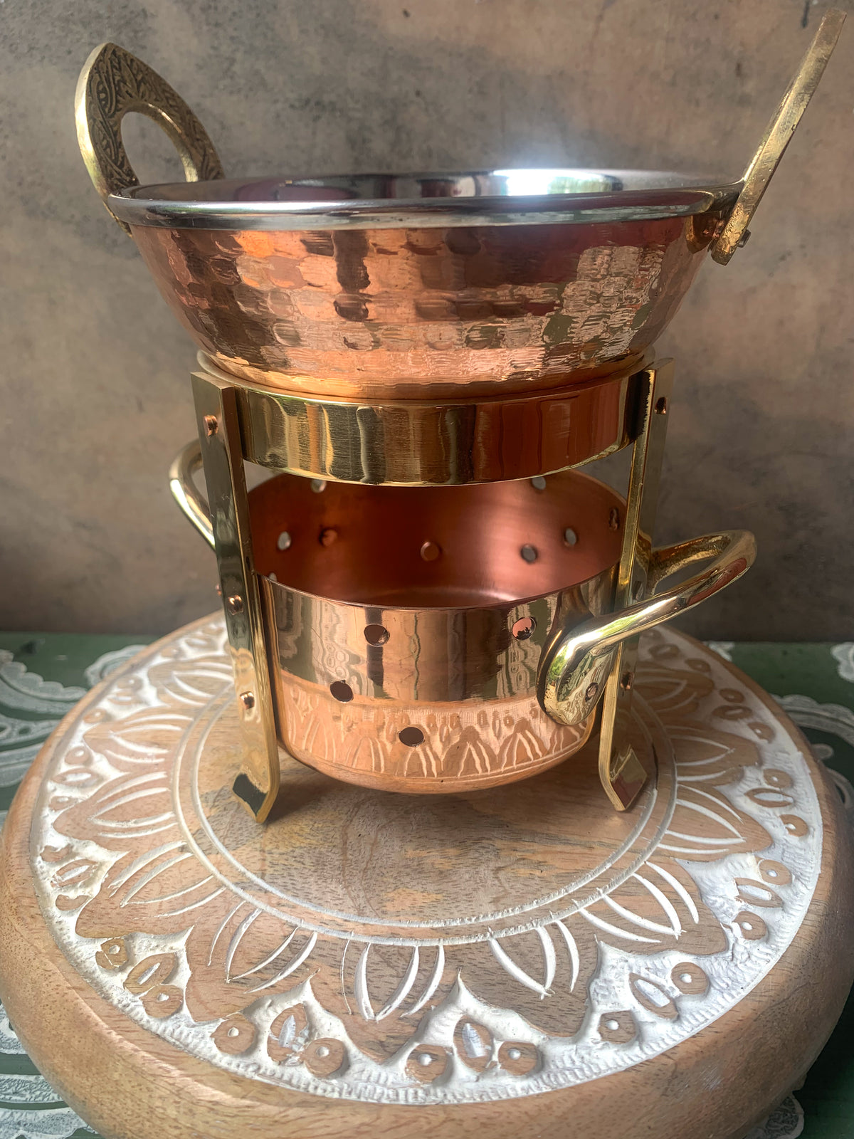COPPER OIL WARMER